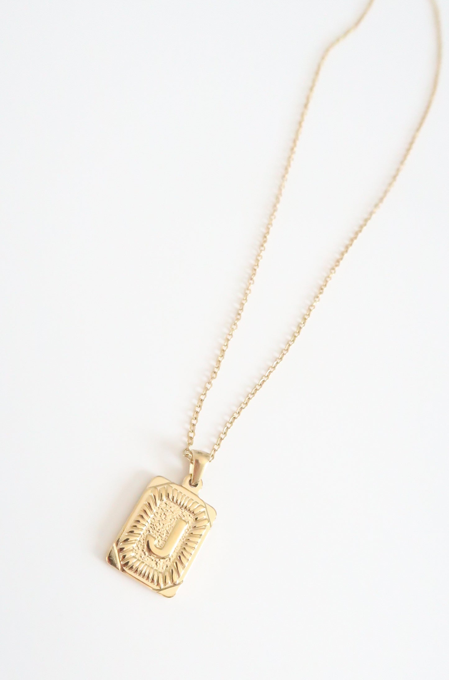 J initial necklace
