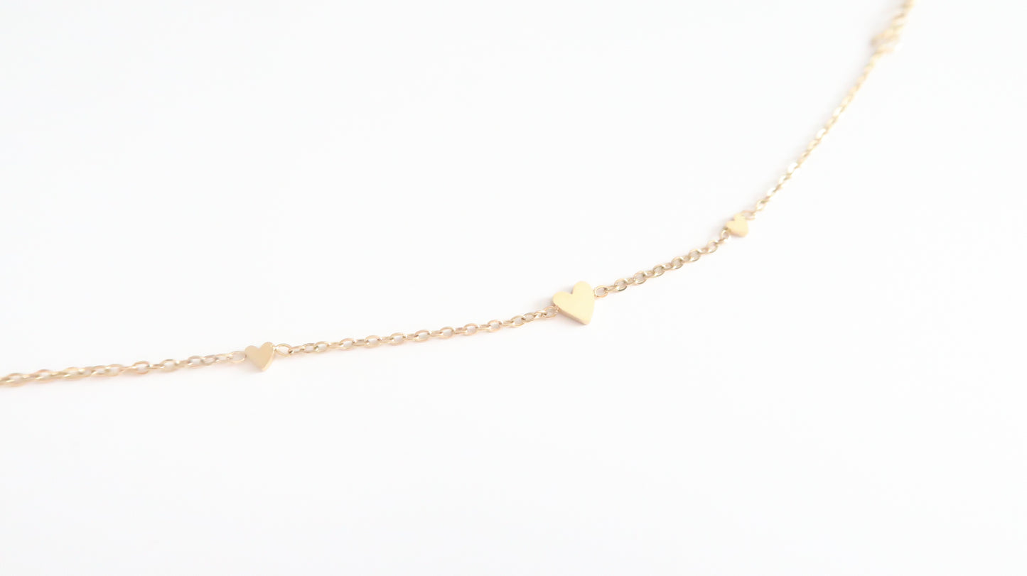 Dainty hearts bracelet