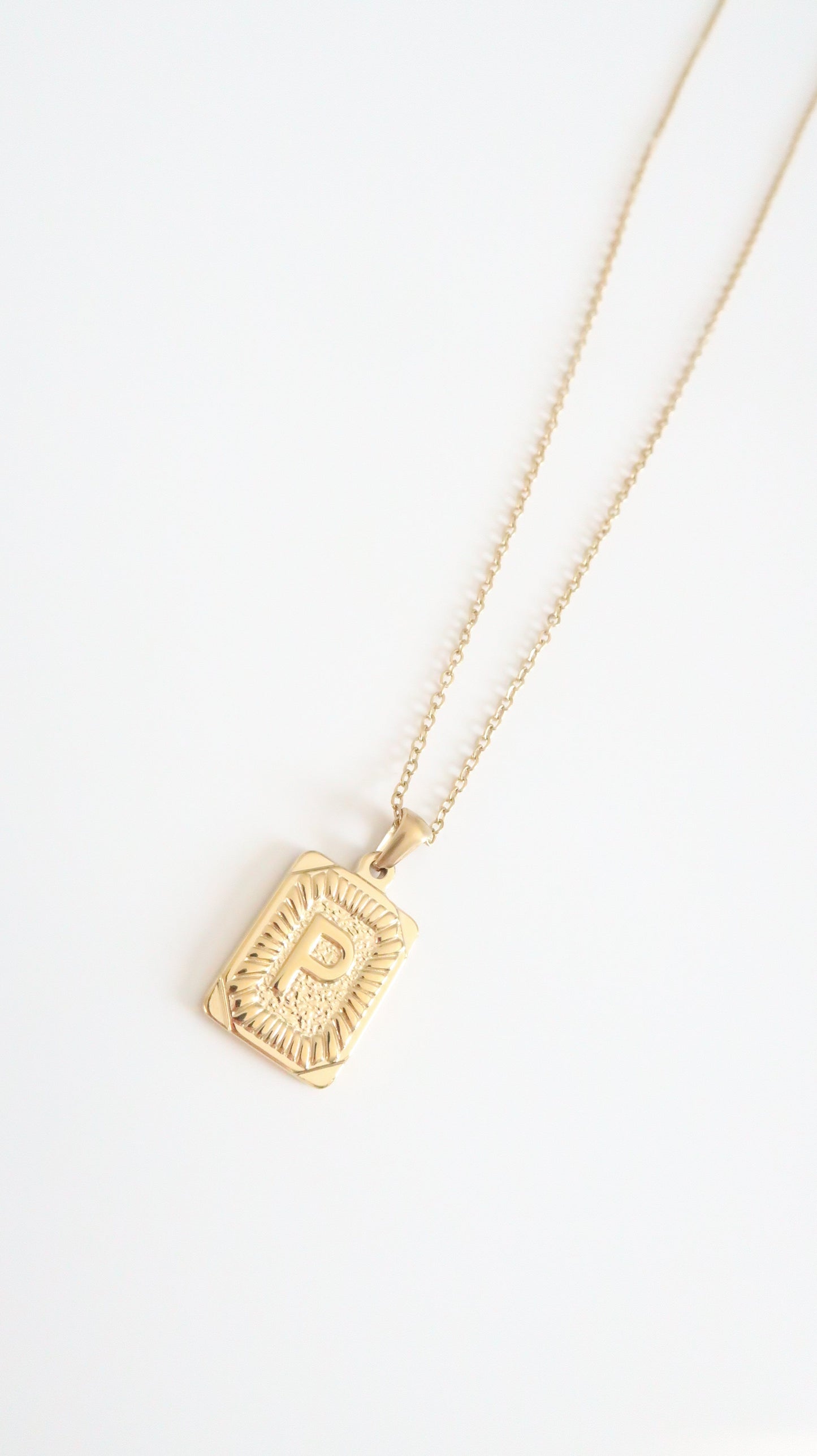 P initial necklace