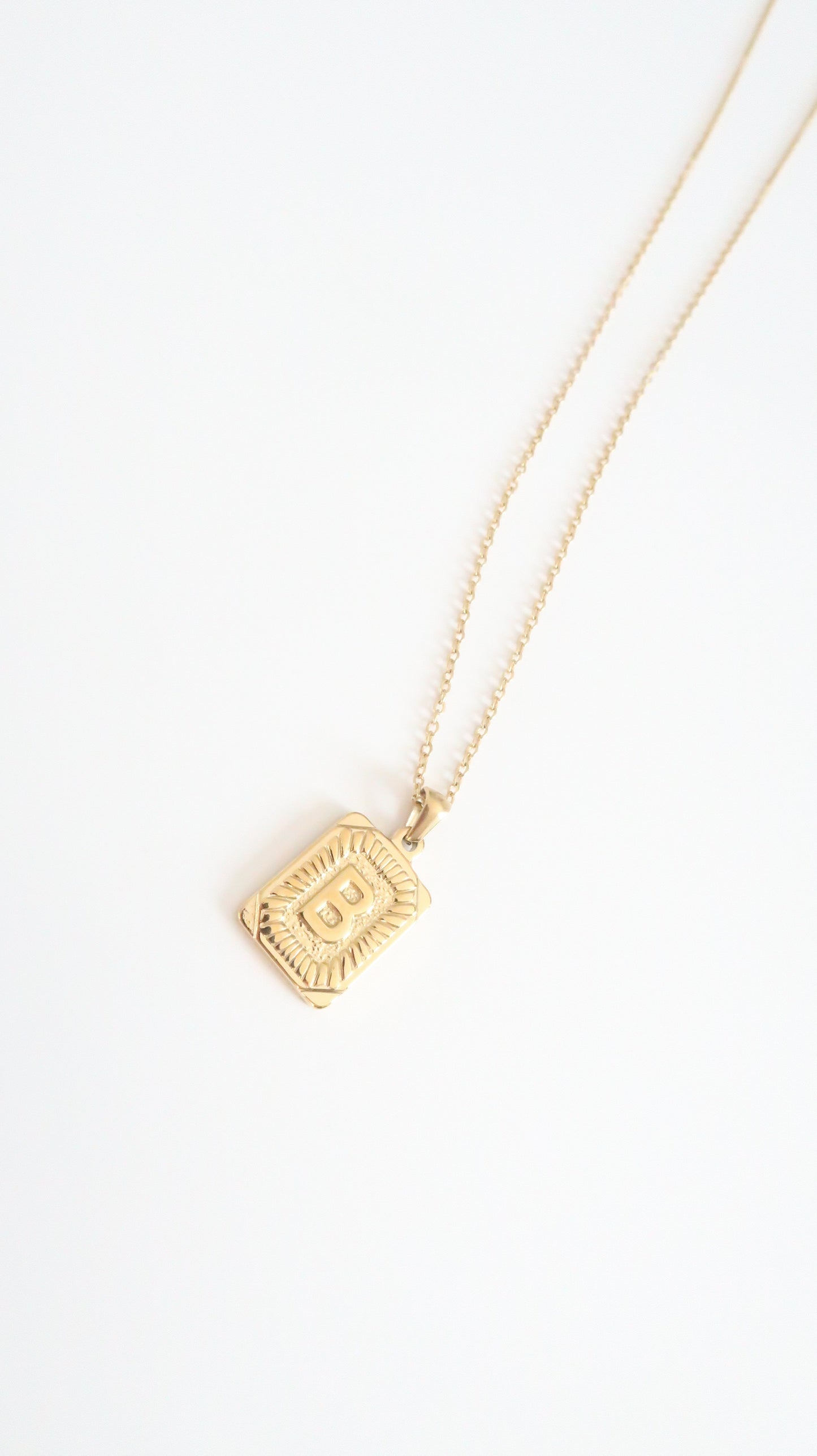 B initial necklace
