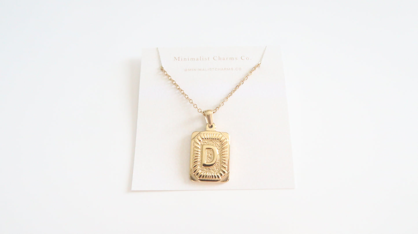 D initial necklace