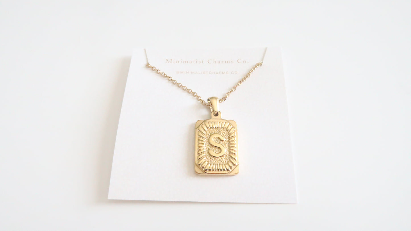 S initial necklace