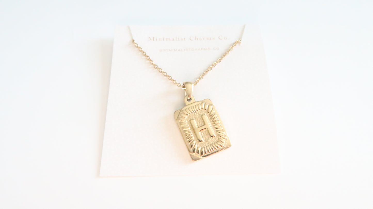 H initial necklace